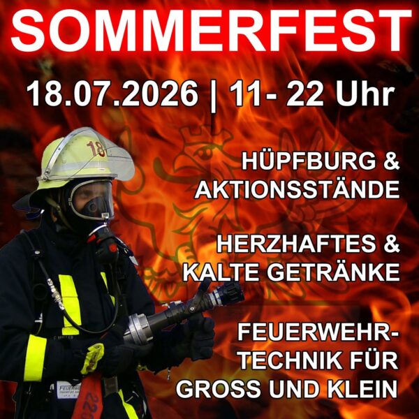 Einladung zum Feuerwehrfest am 18.07.2026